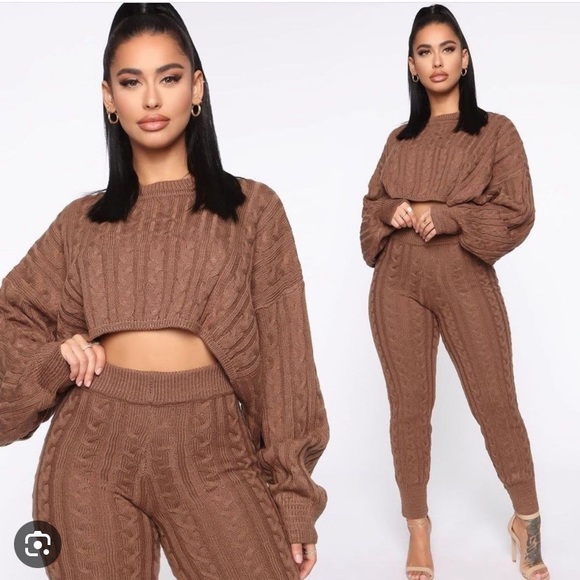 Fashion Nova Cable knit sweater set - Picture 3 of 3